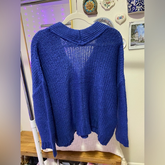 Anthropology: RD Style Royal Blue Cable Knit Cardigan - Picture 7 of 7